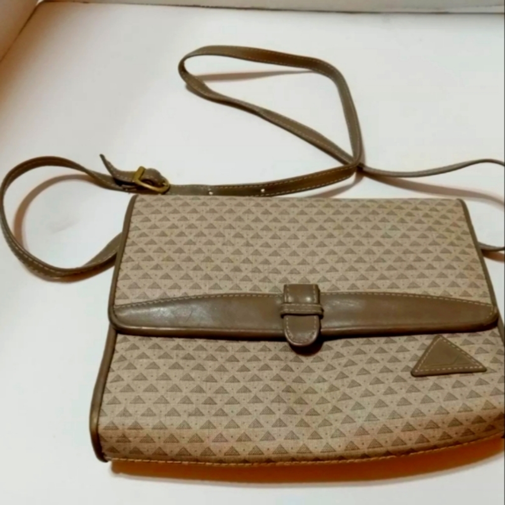 Vintage 1983 Liz claiborne mixed cloth crossbody handbag purse